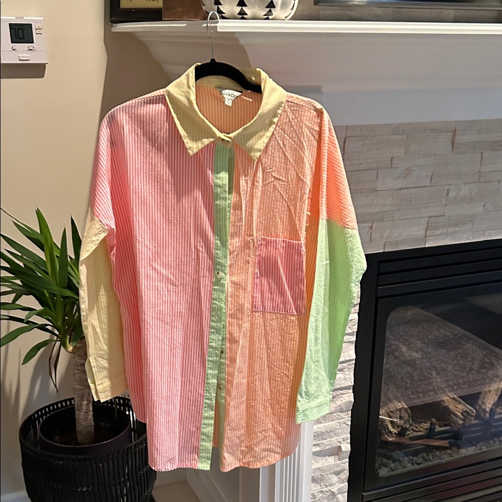 DAVI & DANI Multicolor Striped women’s Shirt